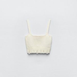 Zara Bralette Punto Effecto Rasgado Blanco

Size Small